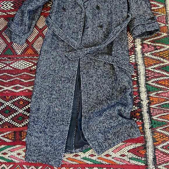 NWT Abercrombie Wool-Blend Belted Trench Coat - Size: SMALL PETITE - Picture 5 of 5